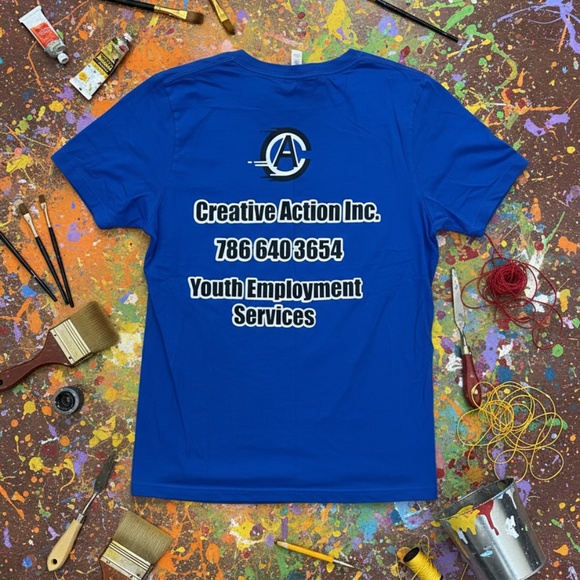 Bella + Canvas Creative Action Graphic Tee Blue Regular - Picture 2 of 10